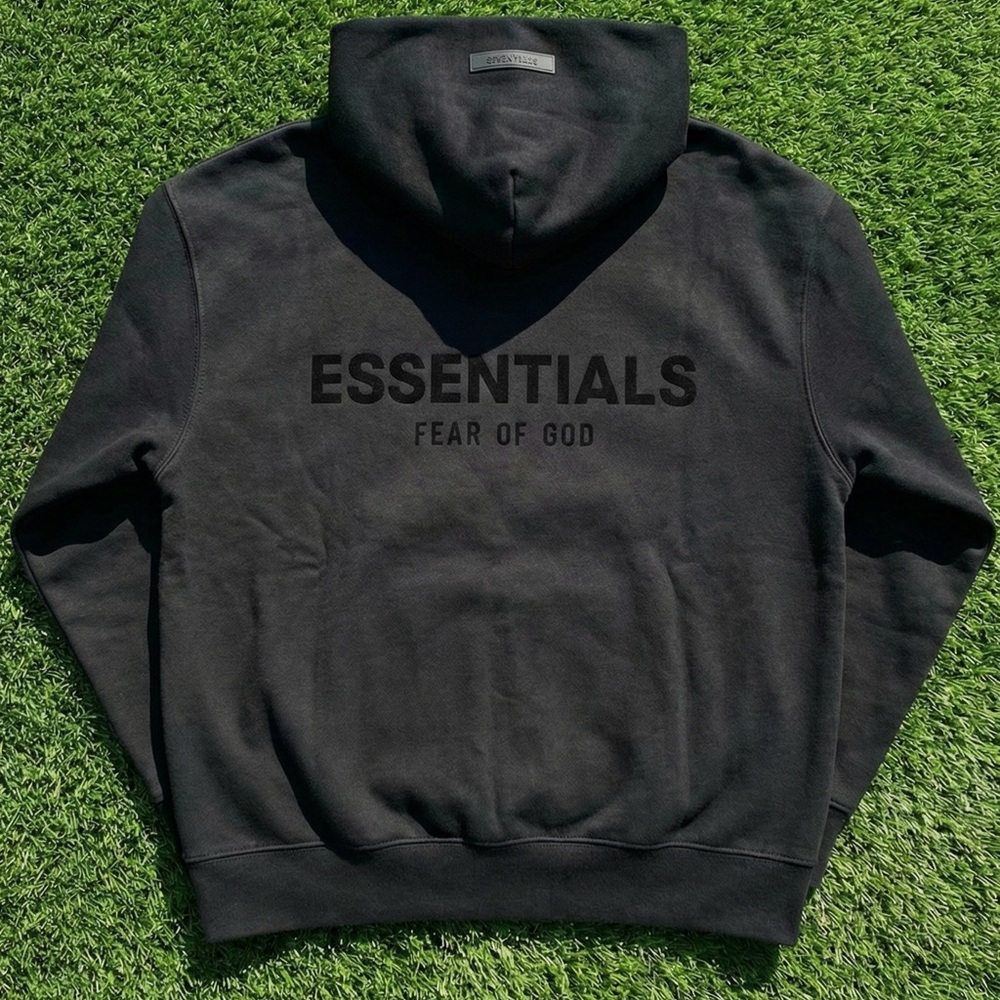 Fear of God Essentials Black Hoodie - Picture 2 of 5